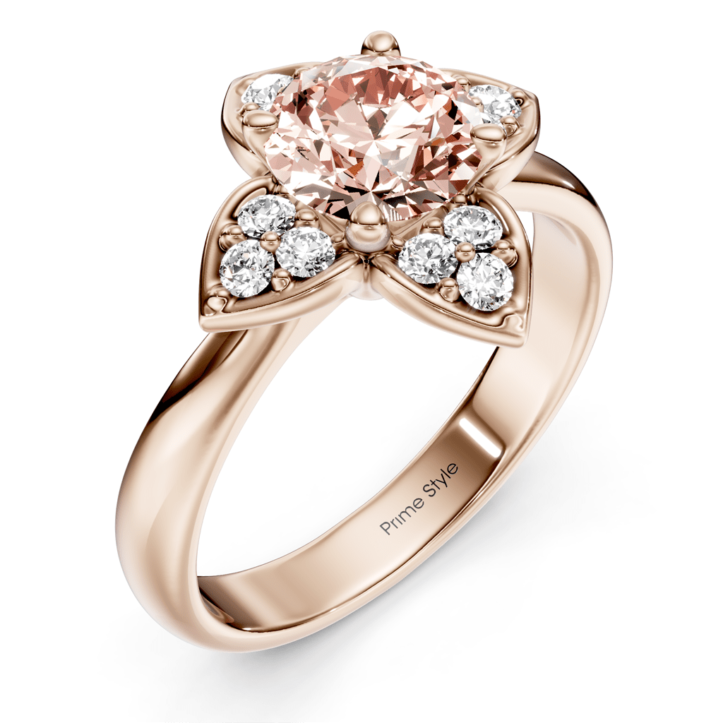 1.20 - 4.20 CT Round Cut Fancy Pink Diamonds - Engagement Ring - Primestyle.com