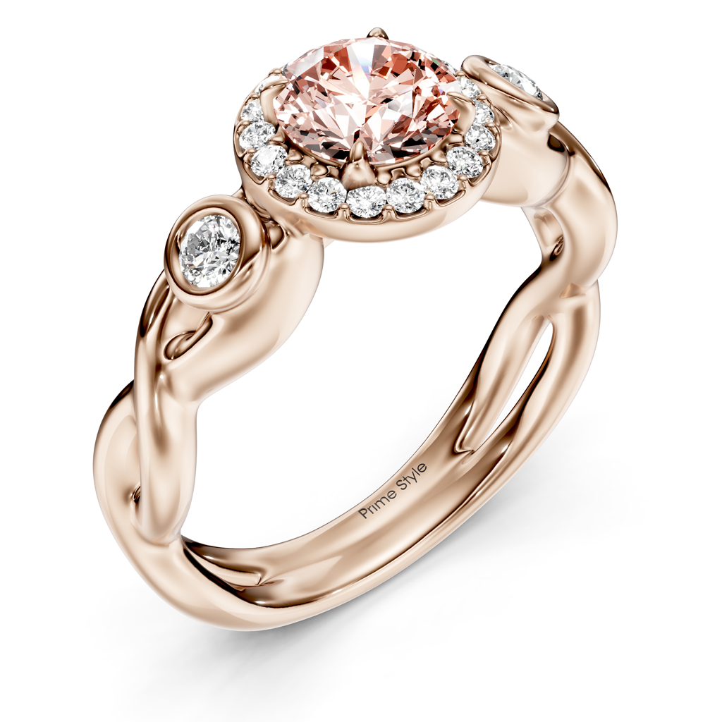 1.27-4.27 CT Round Cut Fancy Pink Diamonds - Engagement Ring