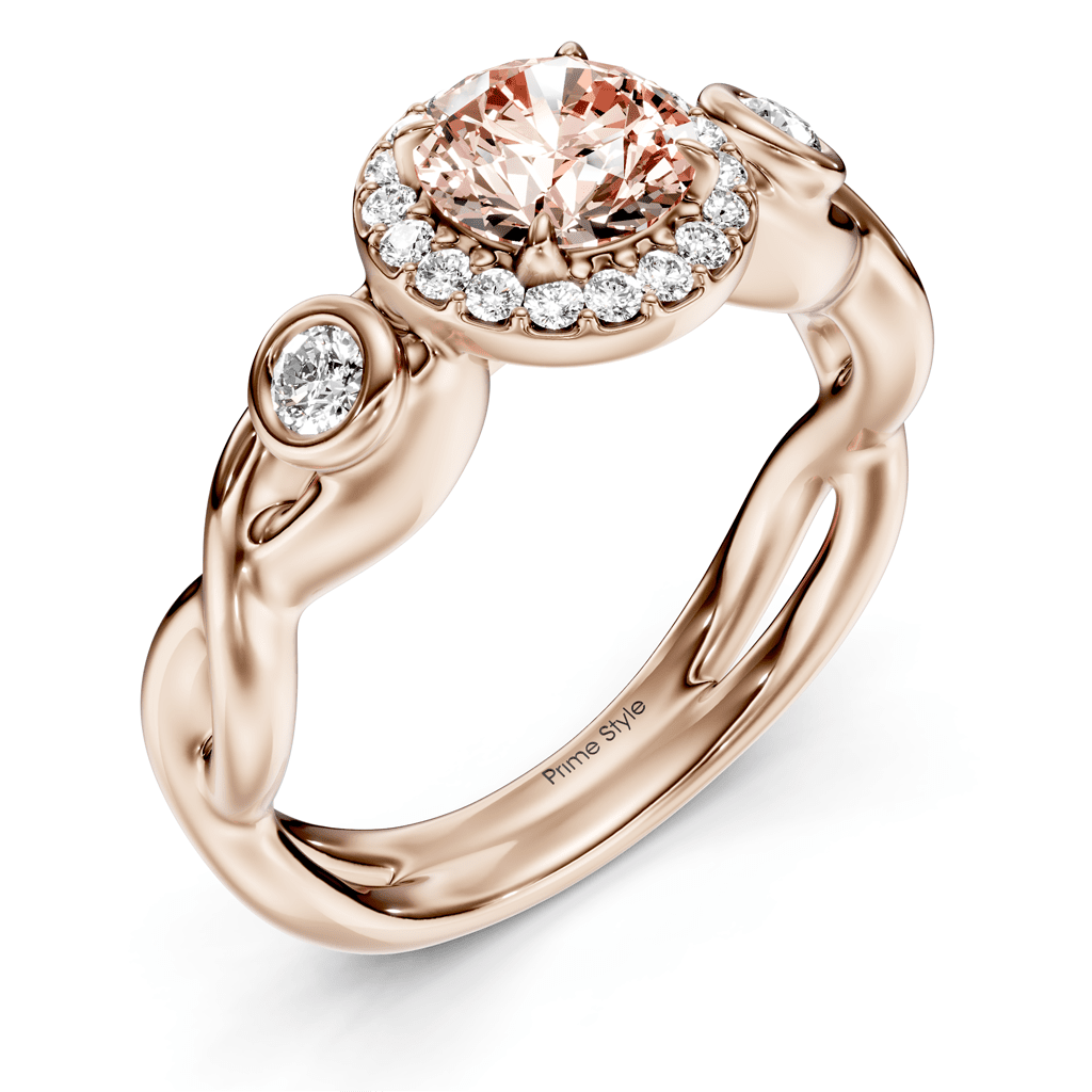 1.27 - 4.27 CT Round Cut Fancy Pink Diamonds - Engagement Ring - Primestyle.com
