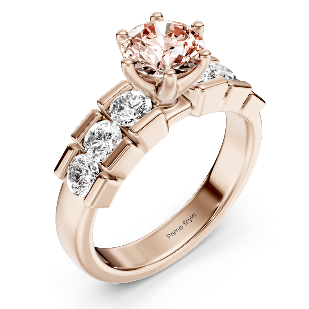 1.85-4.85 CT Round Cut Fancy Pink Diamonds - Engagement Ring