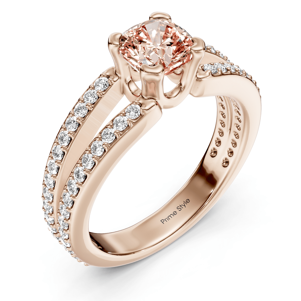 1.50 - 4.50 CT Cushion & Round Cut Fancy Pink Diamonds - Engagement Ring - Primestyle.com