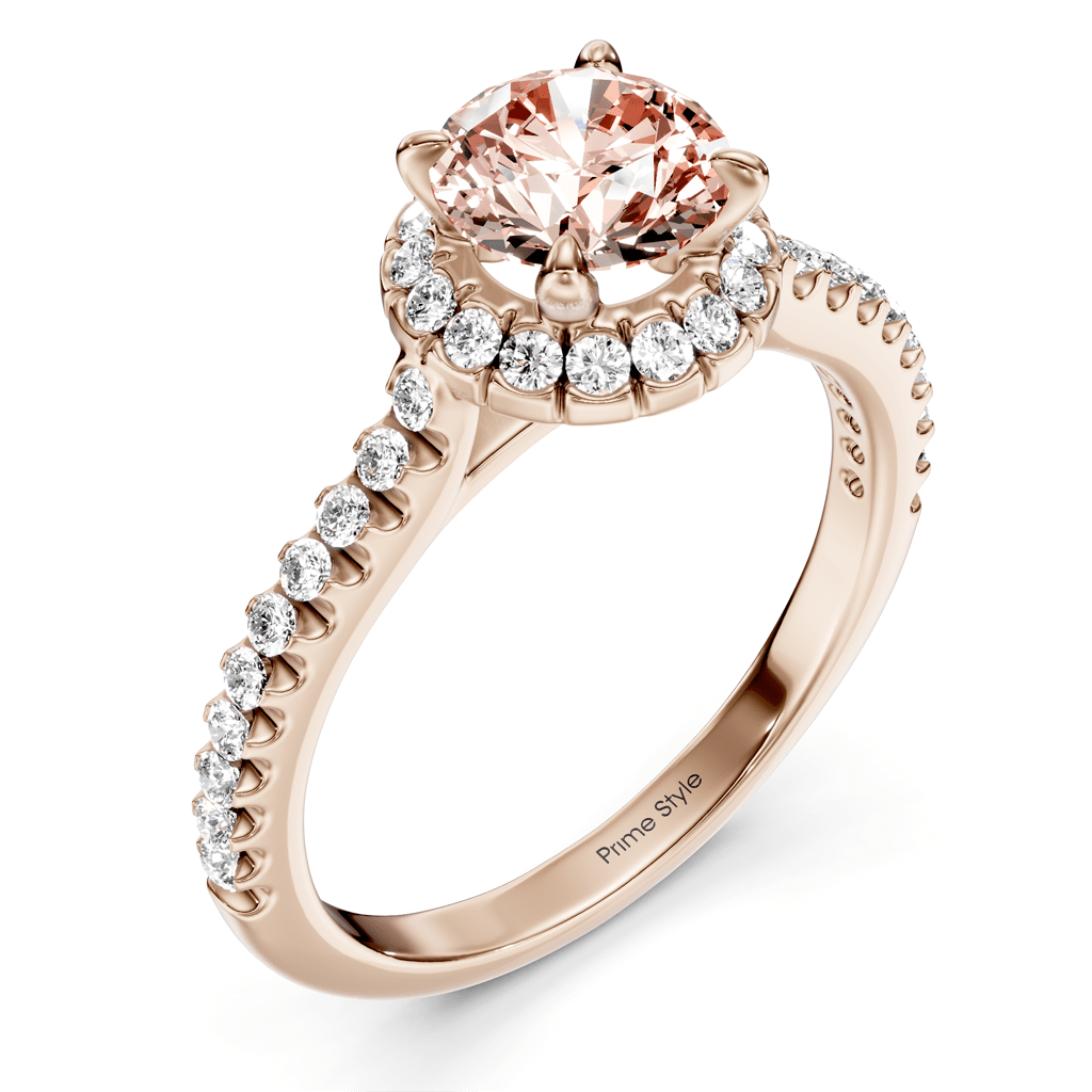 1.35 - 4.35 CT Round Cut Fancy Pink Diamonds - Engagement Ring - Primestyle.com