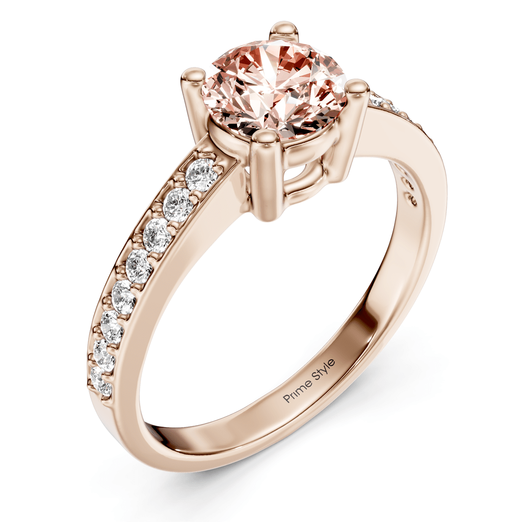 1.25-4.25 CT Round Cut Fancy Pink Diamonds - Engagement Ring