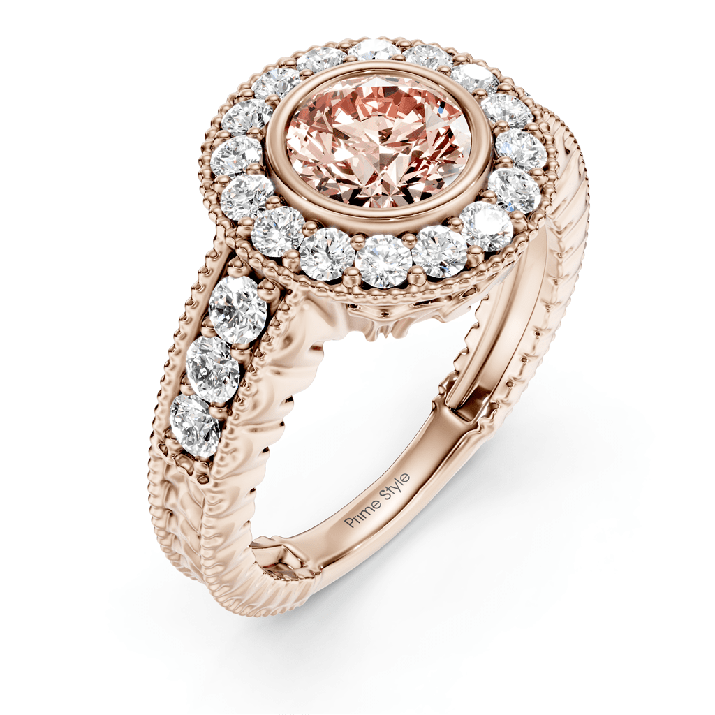 1.50 - 4.50 CT Round Cut Fancy Pink Diamonds - Engagement Ring - Primestyle.com