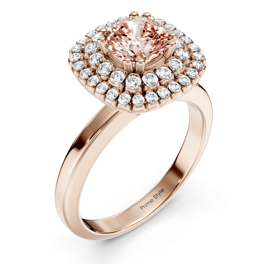 1.34 - 4.34 CT Cushion & Round Cut Fancy Pink Diamonds - Engagement Ring - Primestyle.com