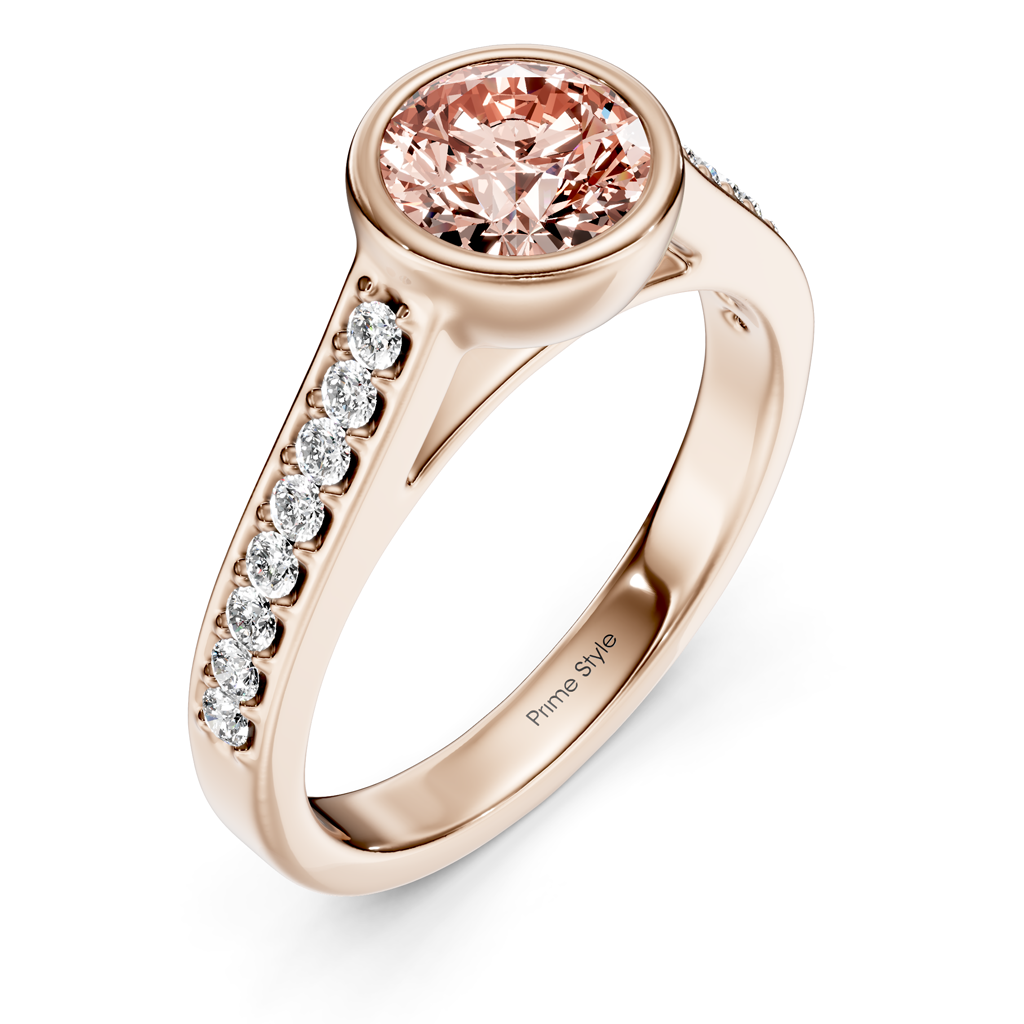 1.20-4.20 CT Round Cut Fancy Pink Diamonds - Engagement Ring