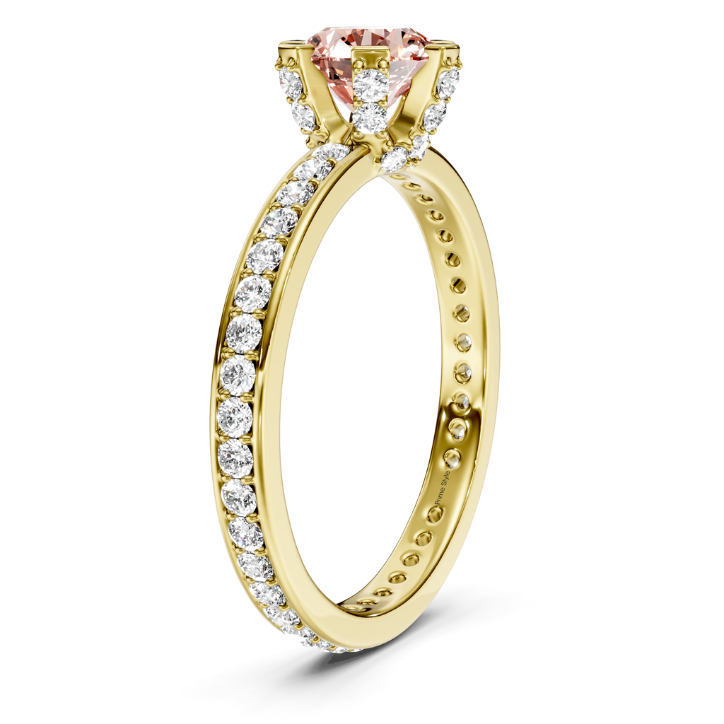 1.55-4.55 CT Round Cut Fancy Pink Diamonds - Engagement Ring