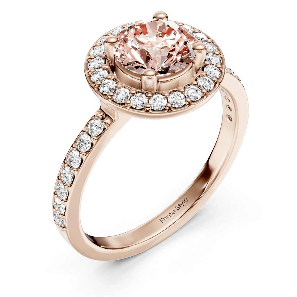1.35 - 4.35 CT Round Cut Fancy Pink Diamonds - Engagement Ring - Primestyle.com