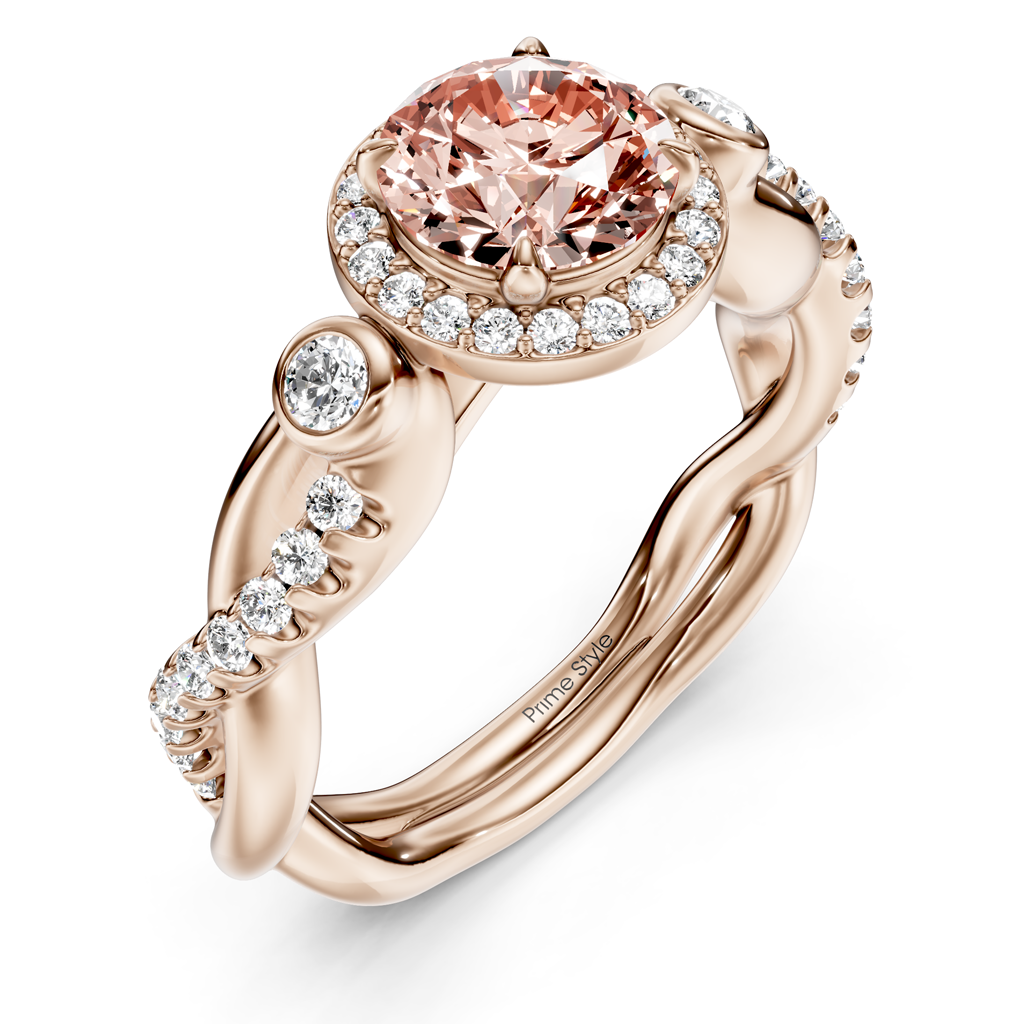 1.47-4.47 CT Round Cut Fancy Pink Diamonds - Engagement Ring