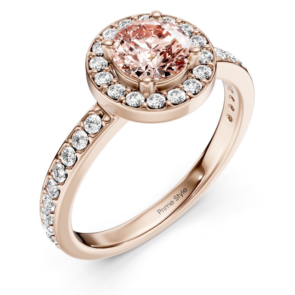1.40-4.40 CT Round Cut Fancy Pink Diamonds - Engagement Ring