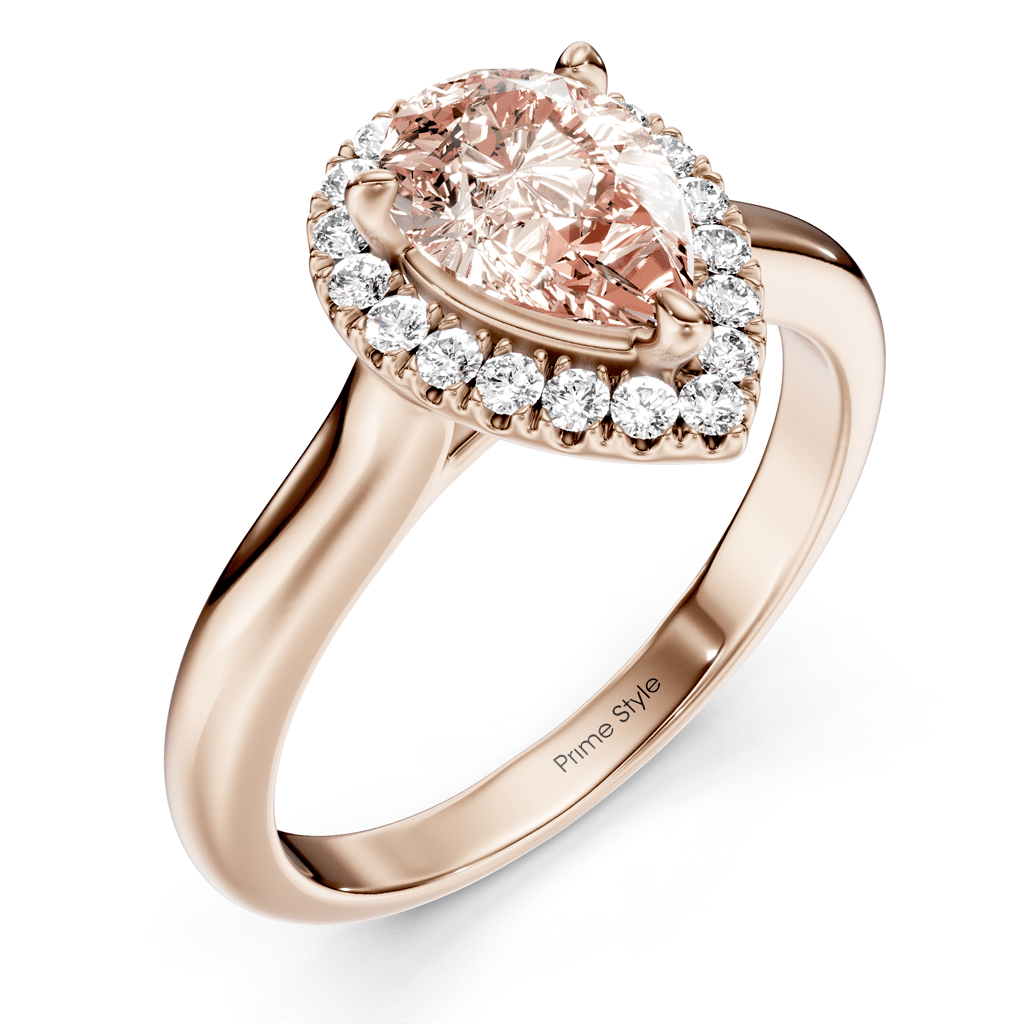 1.20 - 4.20 CT Pear & Round Cut Fancy Pink Diamonds - Engagement Ring - Primestyle.com
