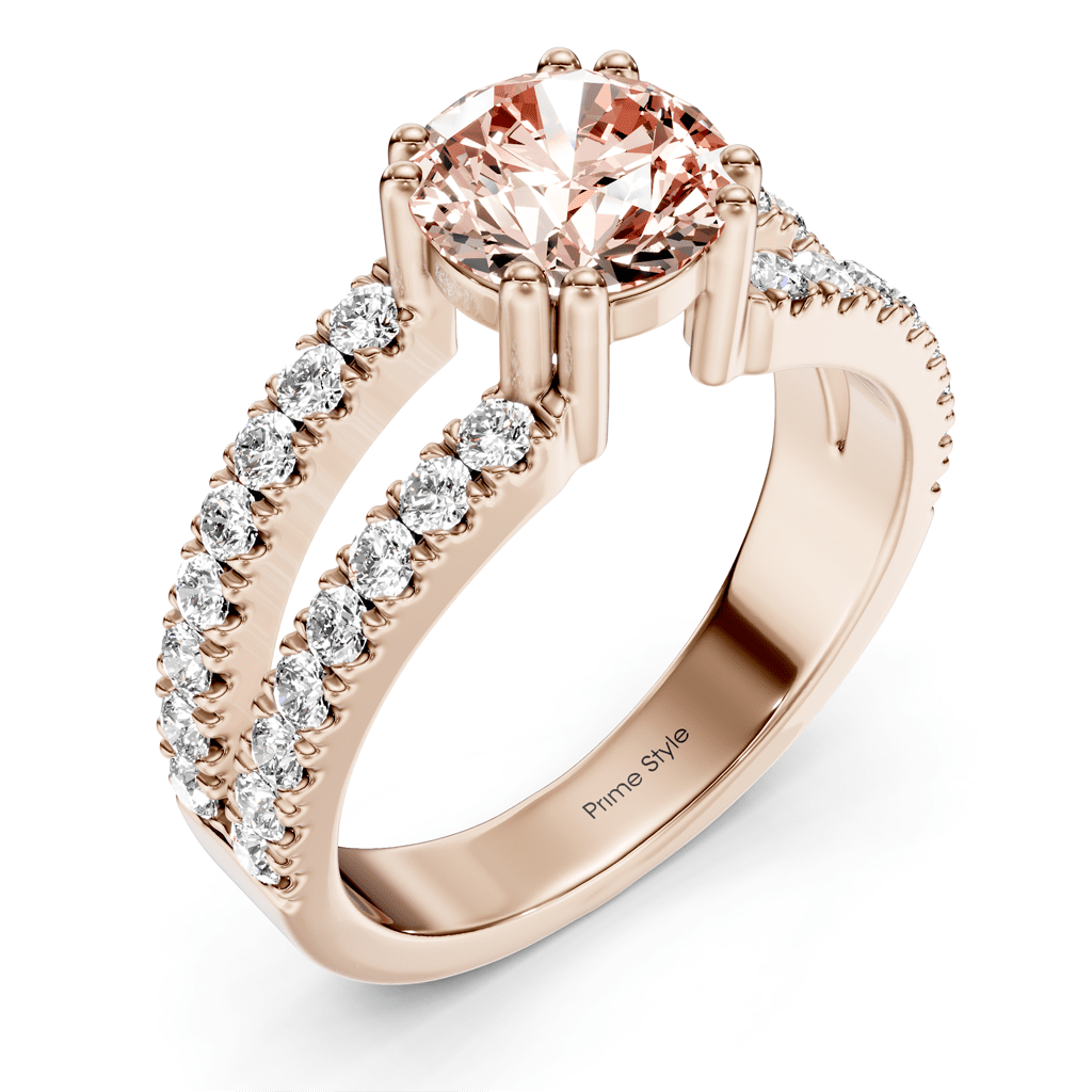 1.70 - 4.70 CT Round Cut Fancy Pink Diamonds - Engagement Ring - Primestyle.com