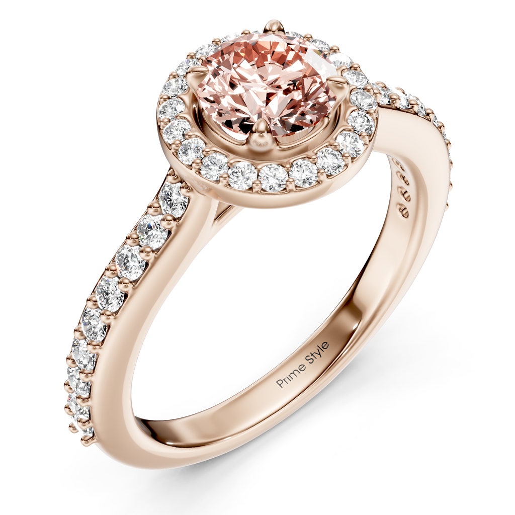 1.40-4.40 CT Round Cut Fancy Pink Diamonds - Engagement Ring