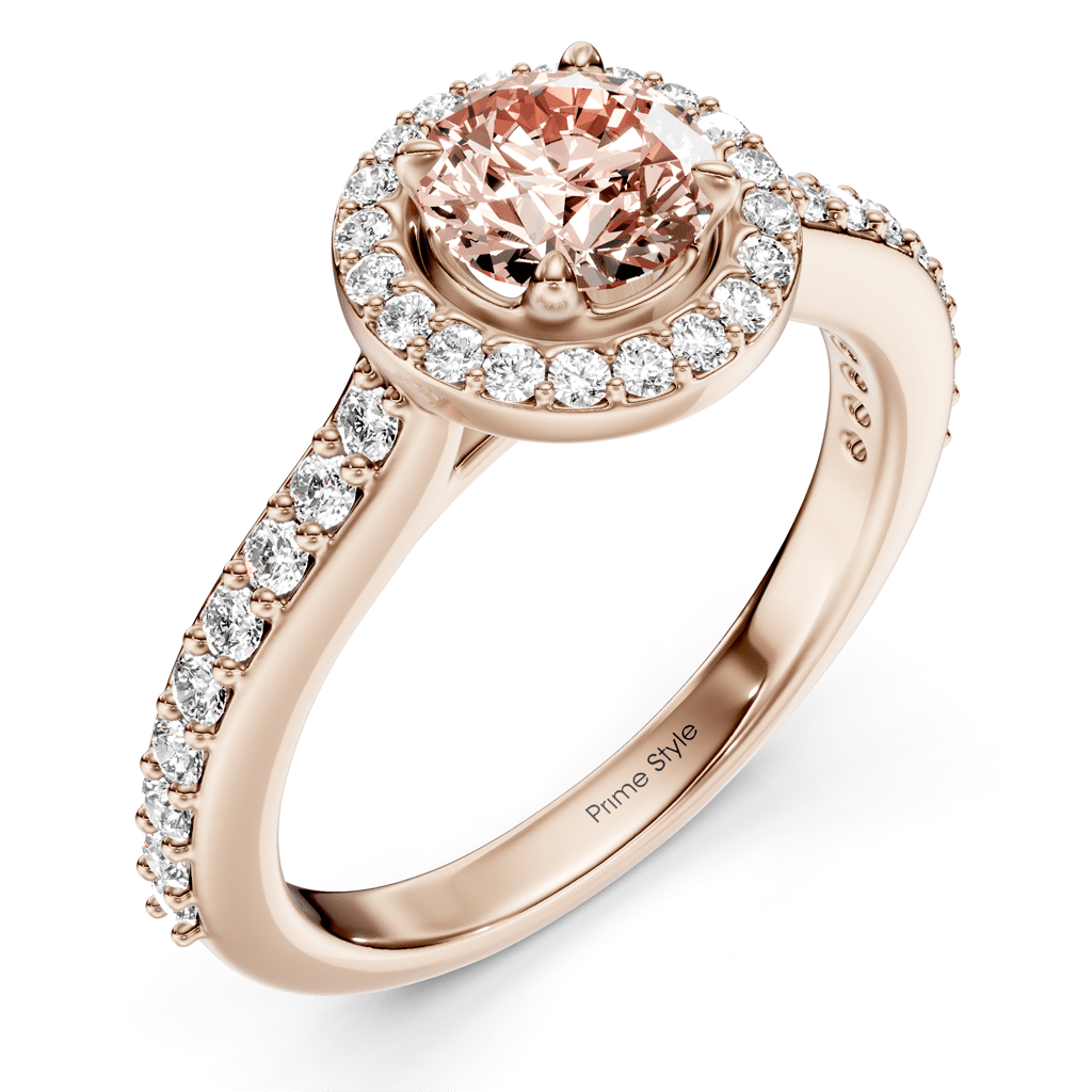 1.40-4.40 CT Round Cut Fancy Pink Diamonds - Engagement Ring