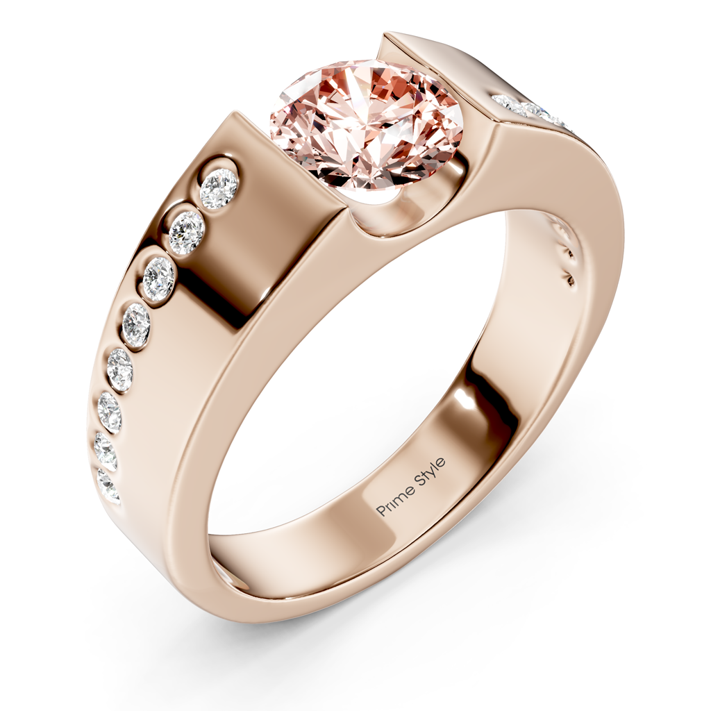 1.20-4.20 CT Round Cut Fancy Pink Diamonds - Engagement Ring