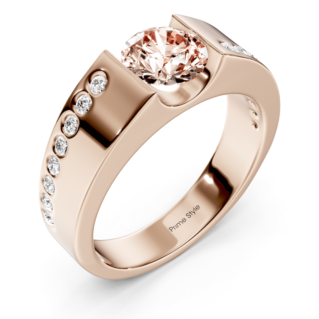 1.20 - 4.20 CT Round Cut Fancy Pink Diamonds - Engagement Ring - Primestyle.com