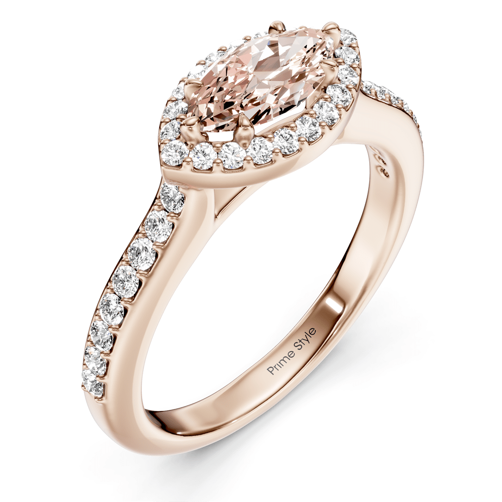 1.30-4.30 CT Marquise & Round Cut Fancy Pink Diamonds - Engagement Ring