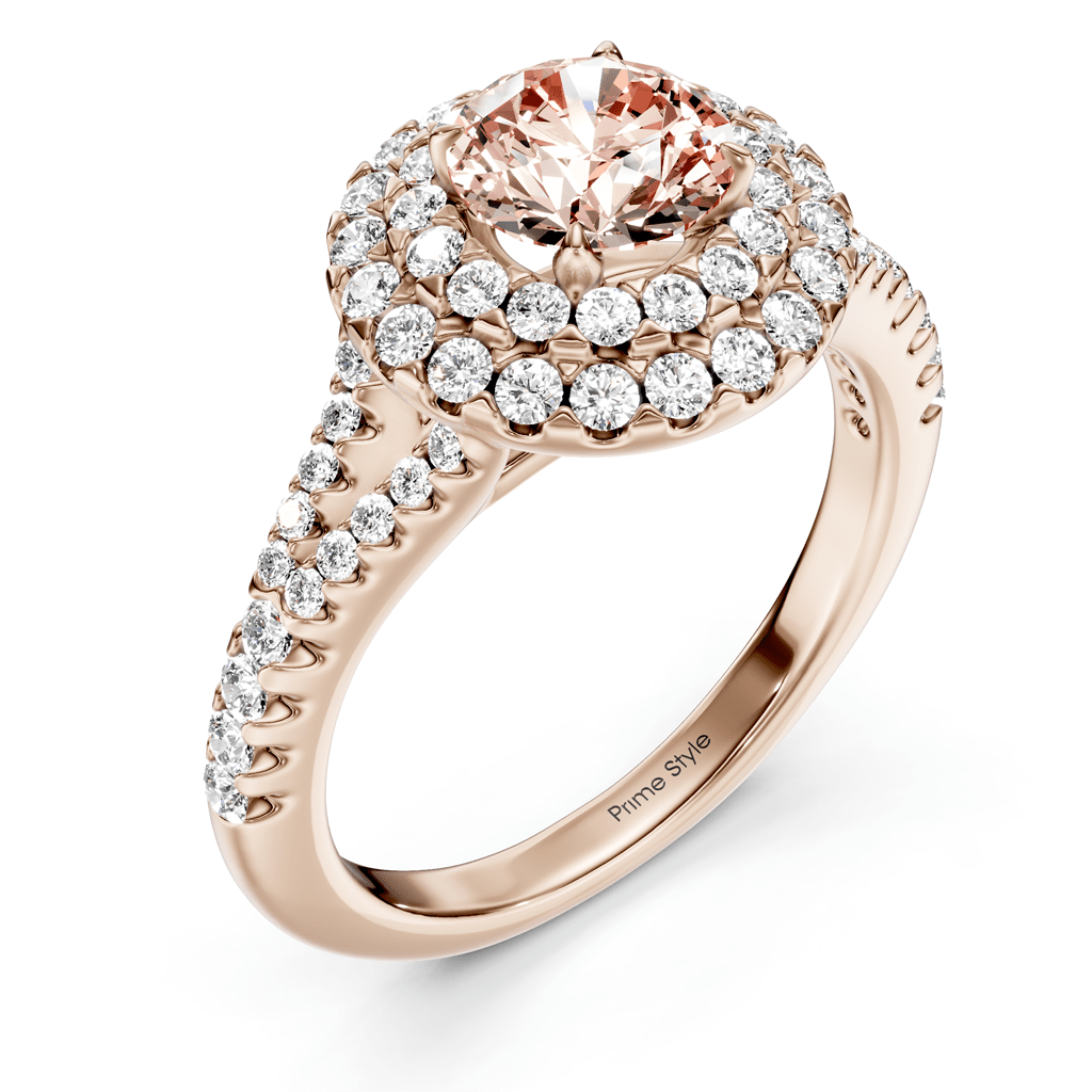 1.49-4.49 CT Round Cut Fancy Pink Diamonds - Engagement Ring