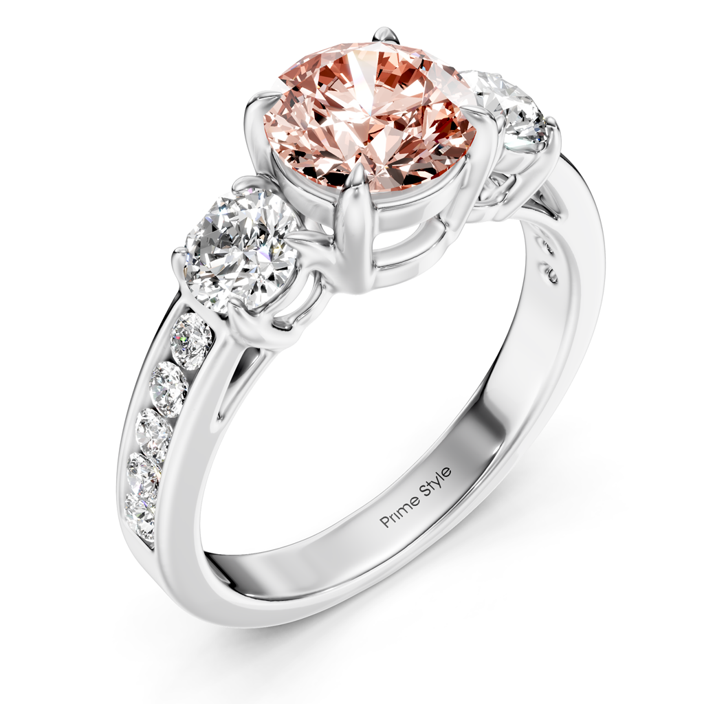 1.75-4.75 CT Round Cut Fancy Pink Diamonds - Engagement Ring