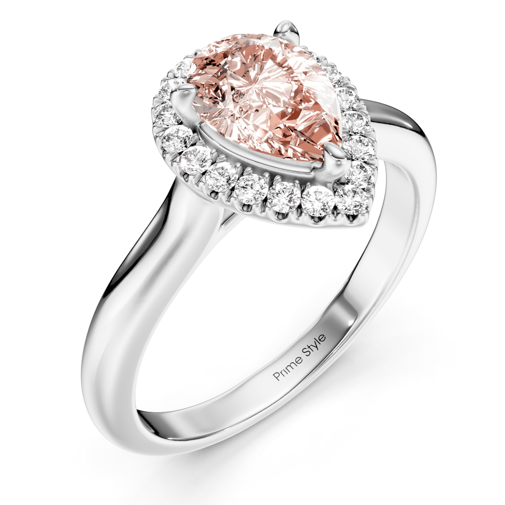 1.20 - 4.20 CT Pear & Round Cut Fancy Pink Diamonds - Engagement Ring - Primestyle.com