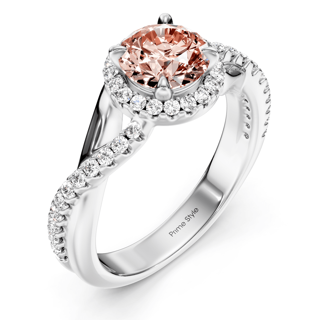 1.25-4.25 CT Round Cut Fancy Pink Diamonds - Engagement Ring