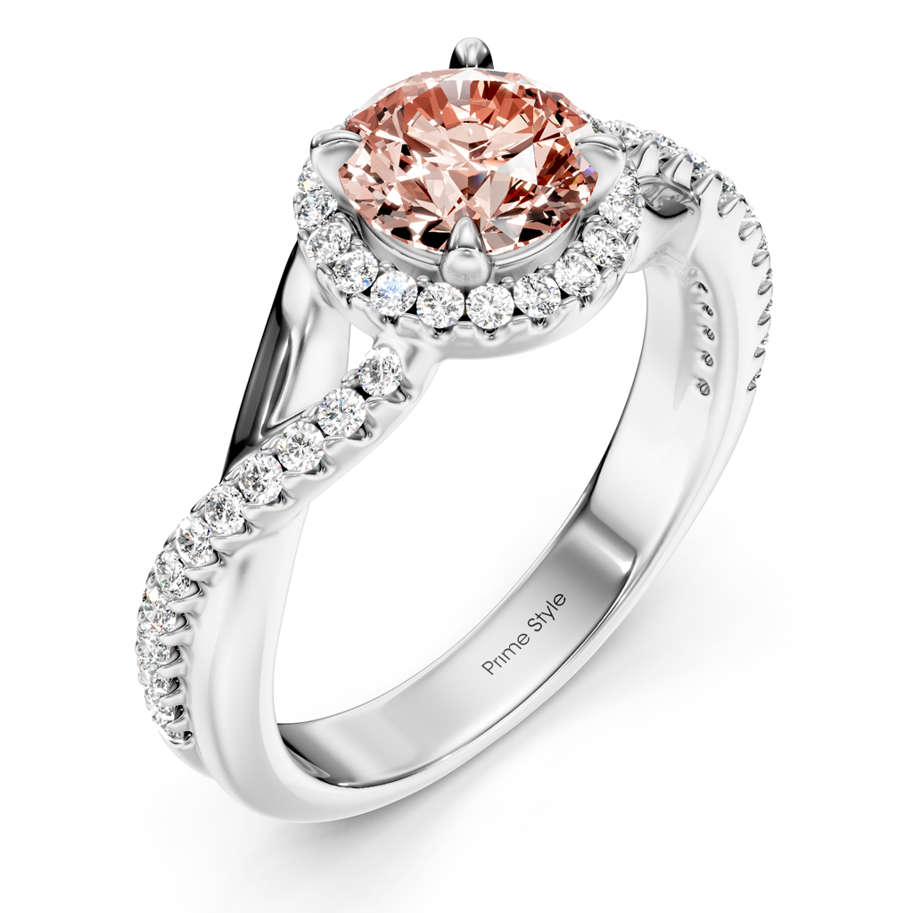1.25-4.25 CT Round Cut Fancy Pink Diamonds - Engagement Ring