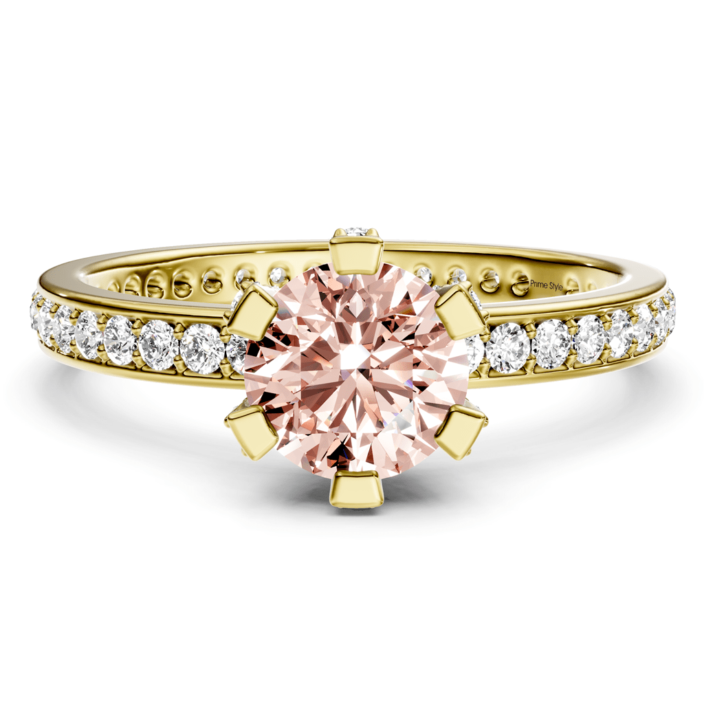 1.55 - 4.55 CT Round Cut Fancy Pink Diamonds - Engagement Ring - Primestyle.com