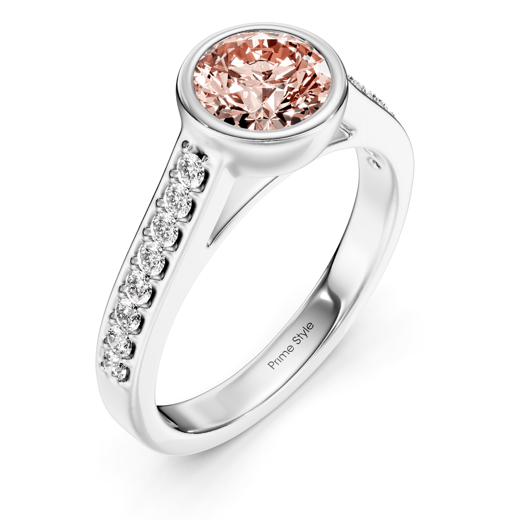 1.20-4.20 CT Round Cut Fancy Pink Diamonds - Engagement Ring