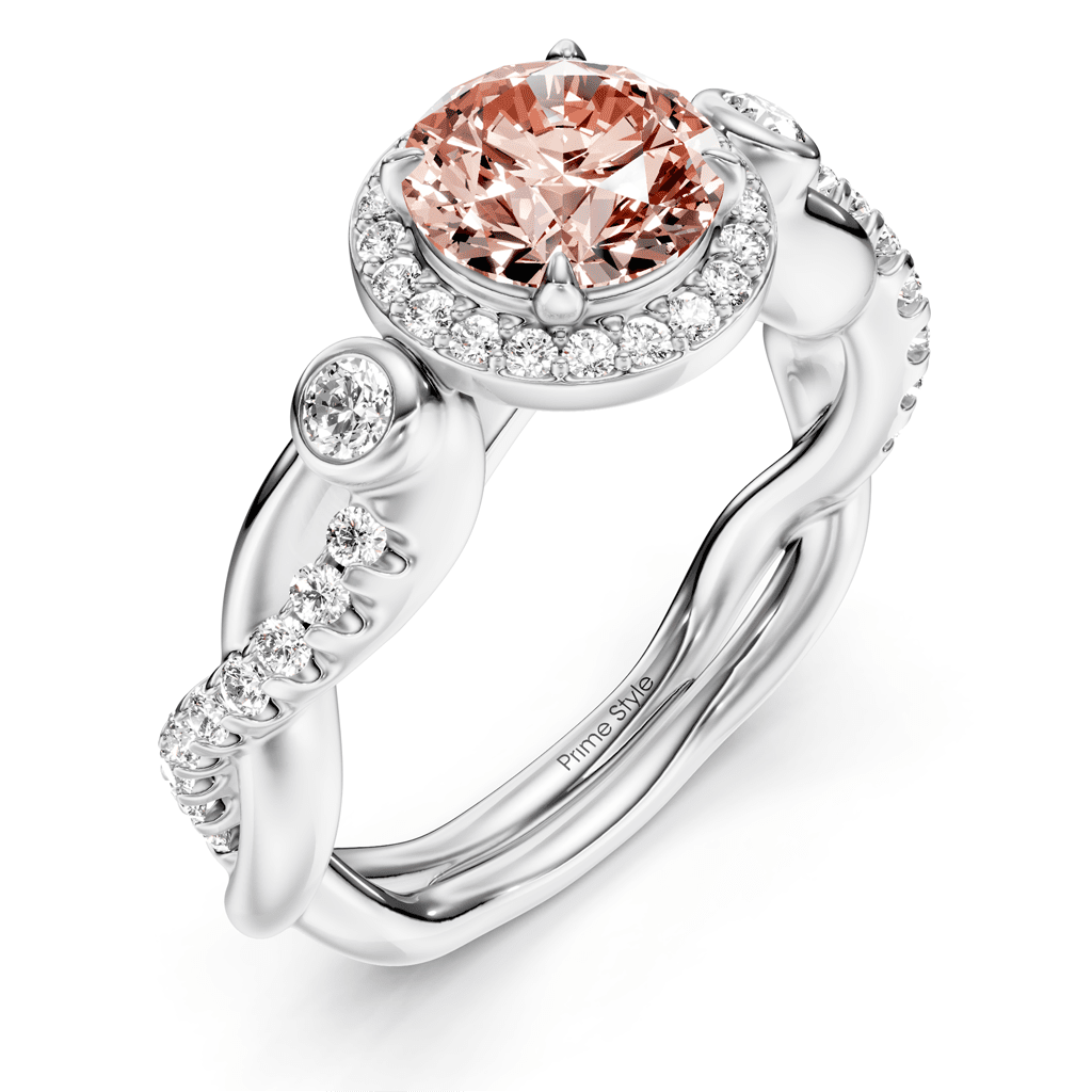 1.47 - 4.47 CT Round Cut Fancy Pink Diamonds - Engagement Ring - Primestyle.com