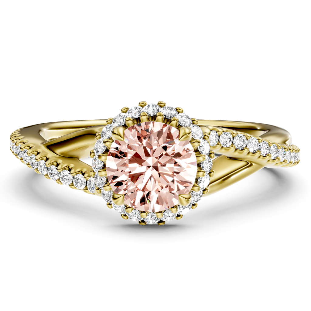 1.25-4.25 CT Round Cut Fancy Pink Diamonds - Engagement Ring