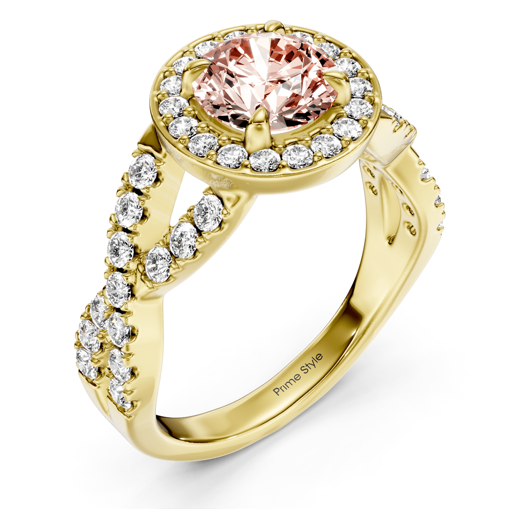 1.65 - 4.65 CT Round Cut Fancy Pink Diamonds - Engagement Ring - Primestyle.com