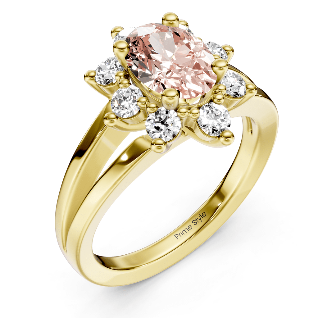 1.40 - 4.40 CT Oval & Round Cut Fancy Pink Diamonds - Engagement Ring - Primestyle.com