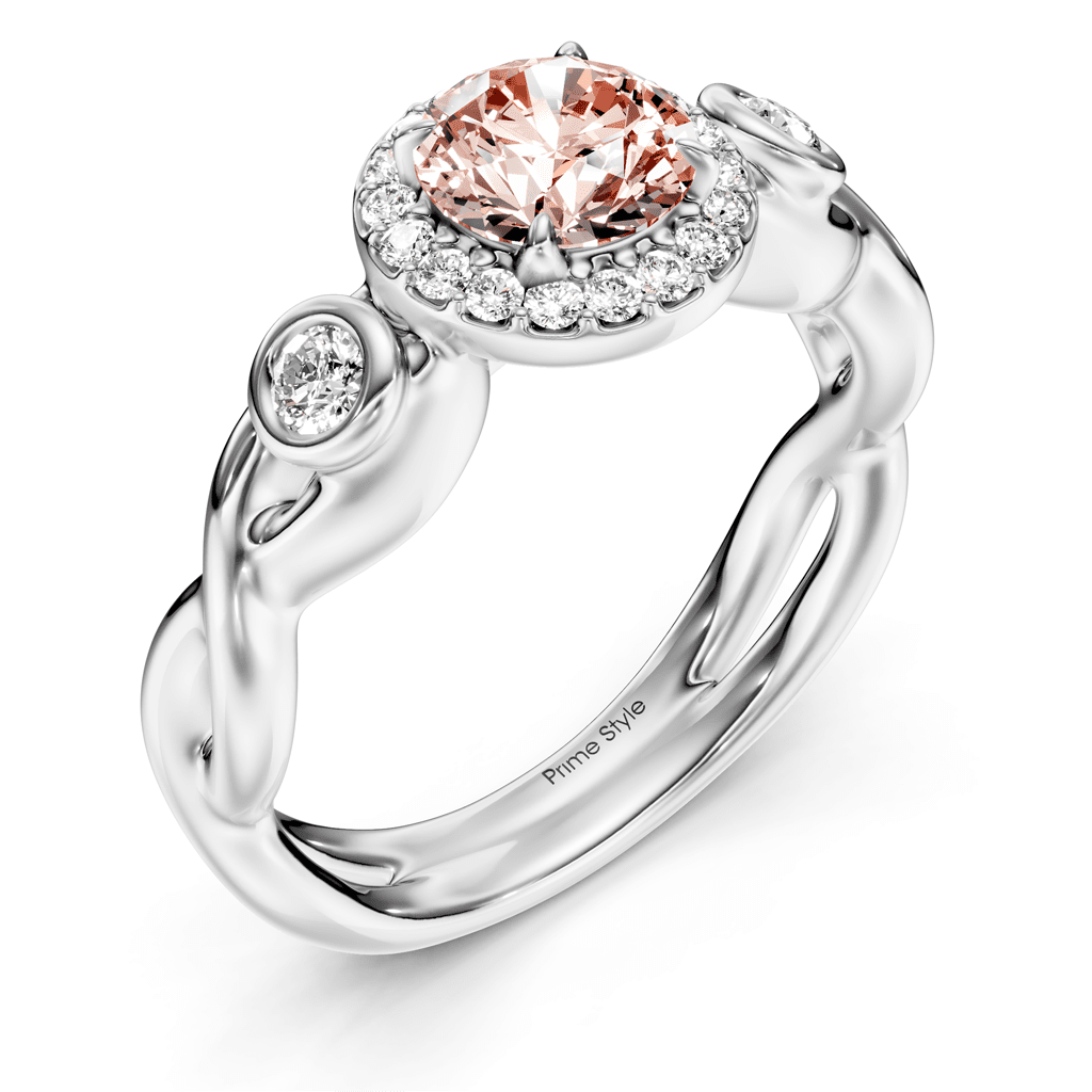 1.27 - 4.27 CT Round Cut Fancy Pink Diamonds - Engagement Ring - Primestyle.com