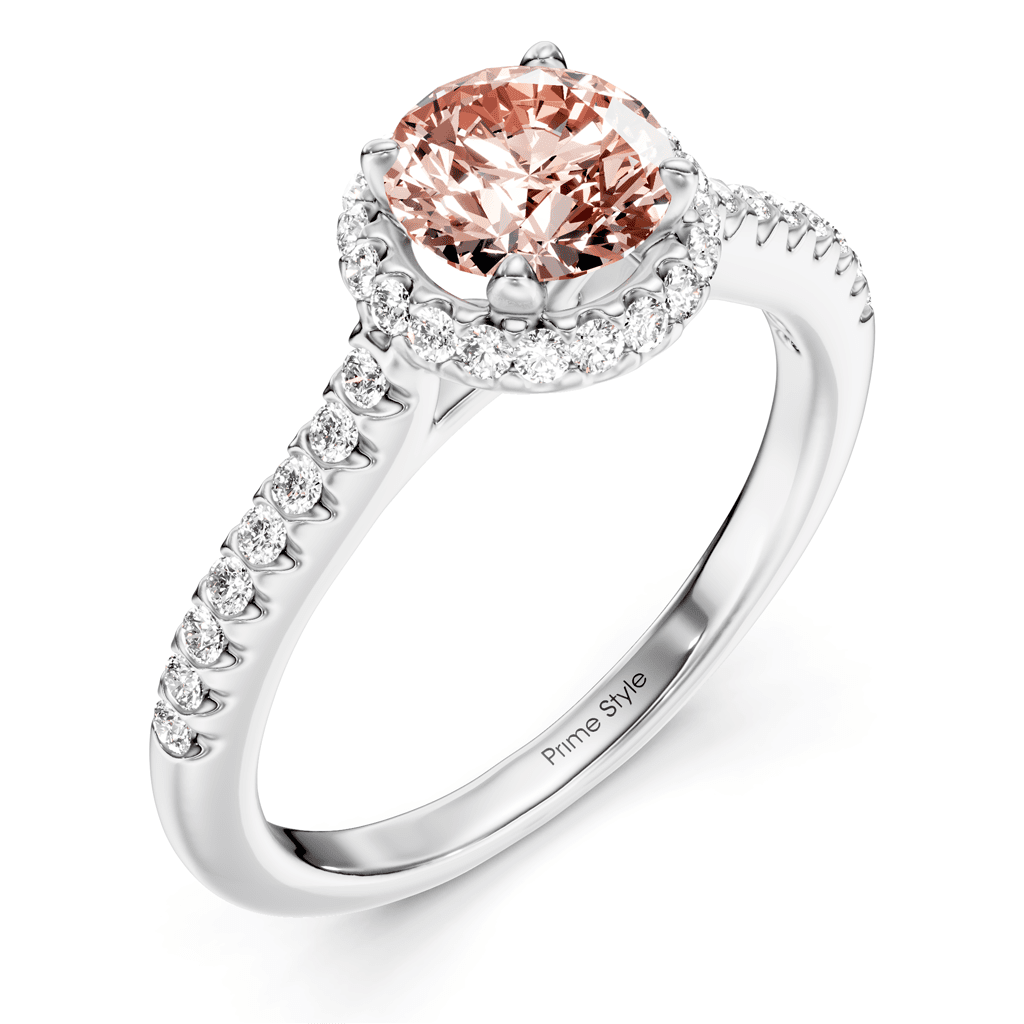 1.30 - 4.30 CT Round Cut Fancy Pink Diamonds - Engagement Ring - Primestyle.com