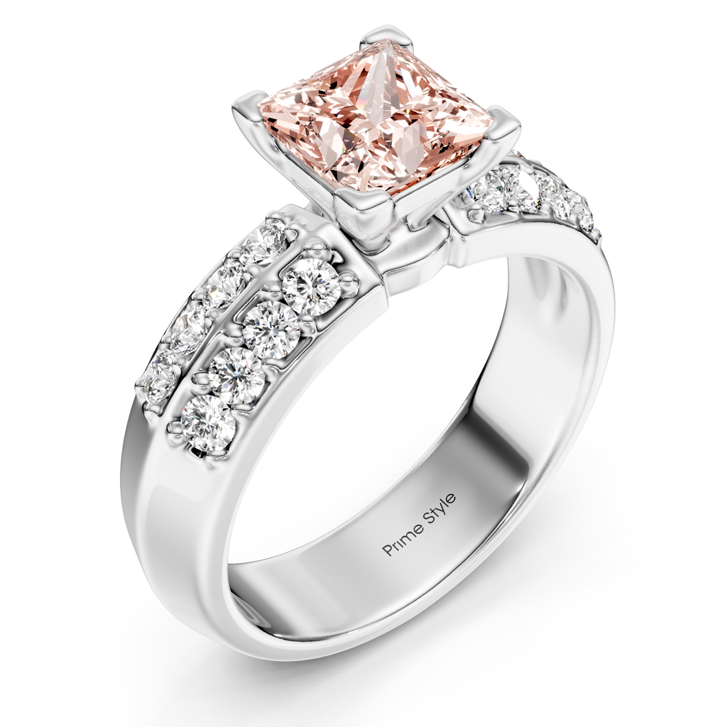 1.35-4.35 CT Round Cut Fancy Pink Diamonds - Engagement Ring