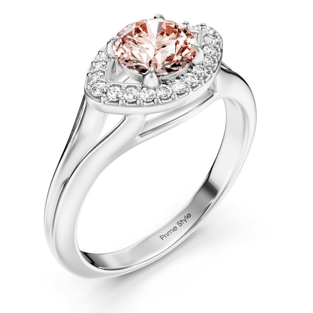 1.10 - 4.10 CT Round Cut Fancy Pink Diamonds - Engagement Ring - Primestyle.com