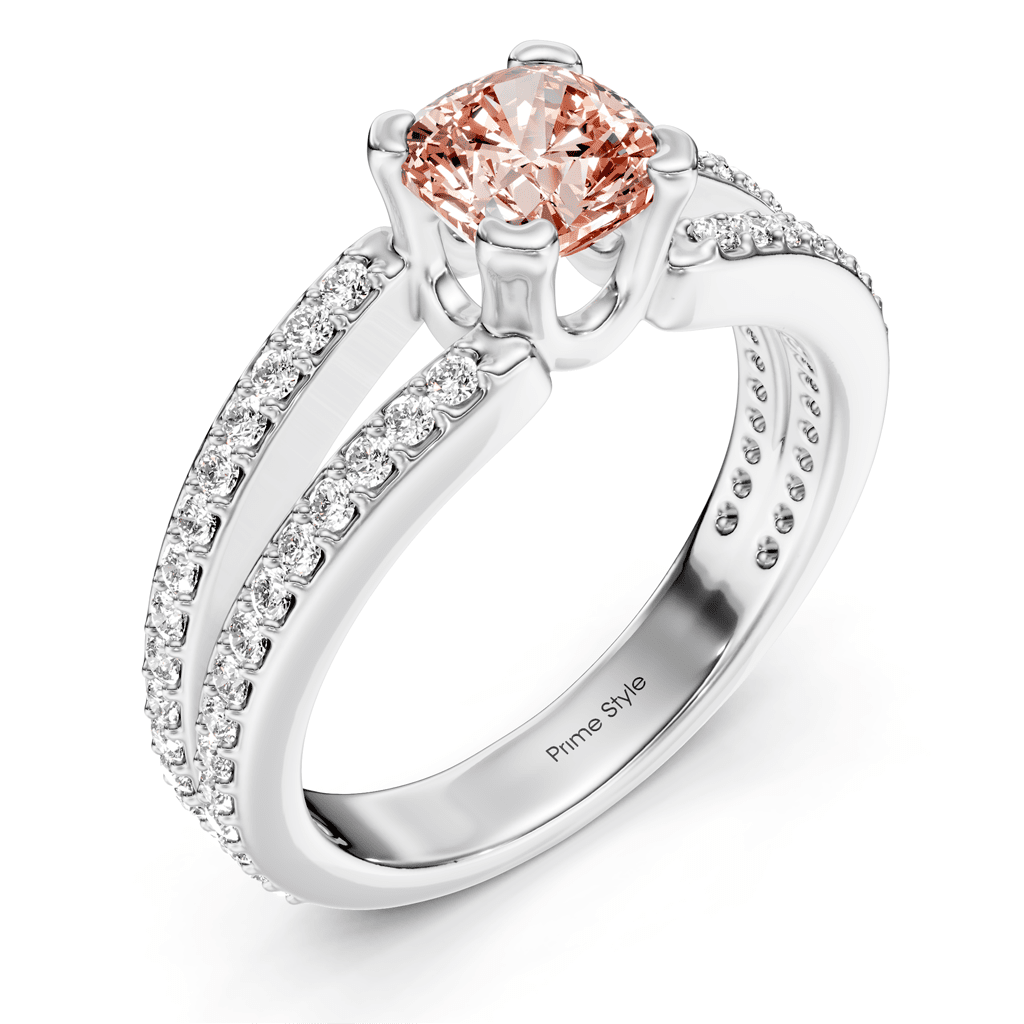 1.50-4.50 CT Cushion & Round Cut Fancy Pink Diamonds - Engagement Ring
