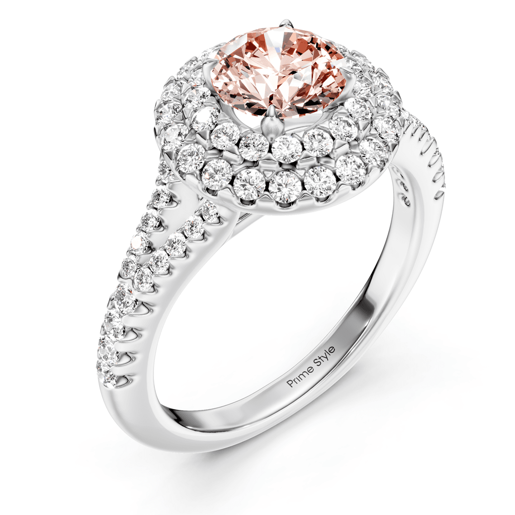 1.49 - 4.49 CT Round Cut Fancy Pink Diamonds - Engagement Ring - Primestyle.com