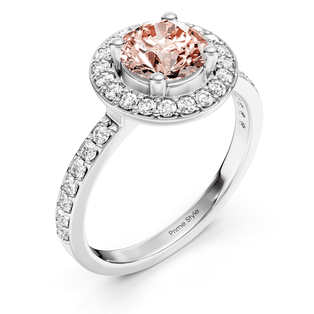 1.35 - 4.35 CT Round Cut Fancy Pink Diamonds - Engagement Ring - Primestyle.com