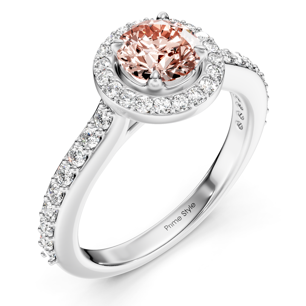 1.40-4.40 CT Round Cut Fancy Pink Diamonds - Engagement Ring