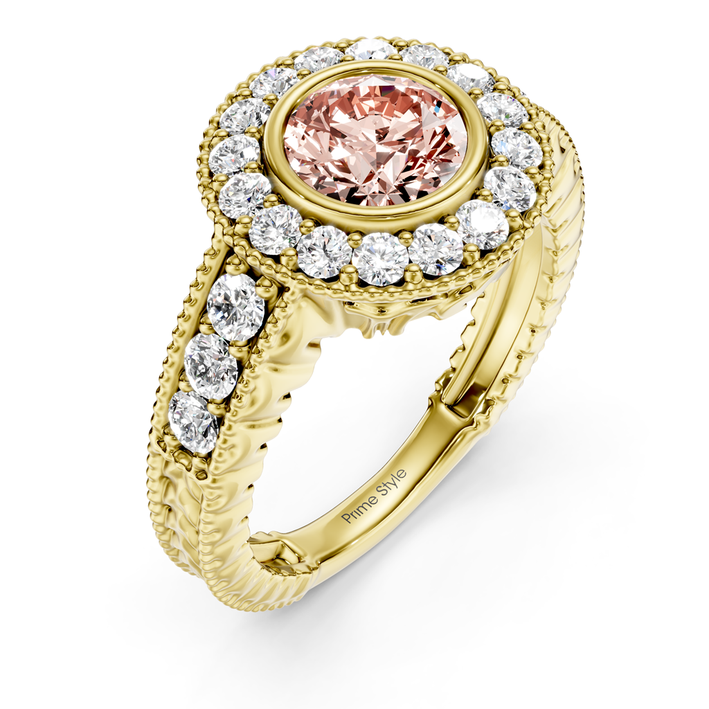 1.50-4.50 CT Round Cut Fancy Pink Diamonds - Engagement Ring