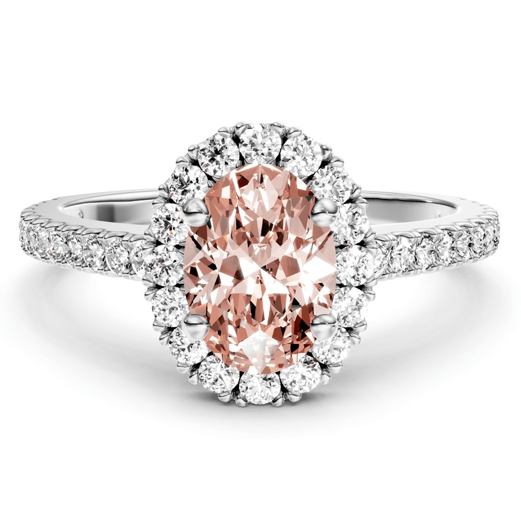 1.37-4.37 CT Oval & Round Cut Fancy Pink Diamonds - Engagement Ring