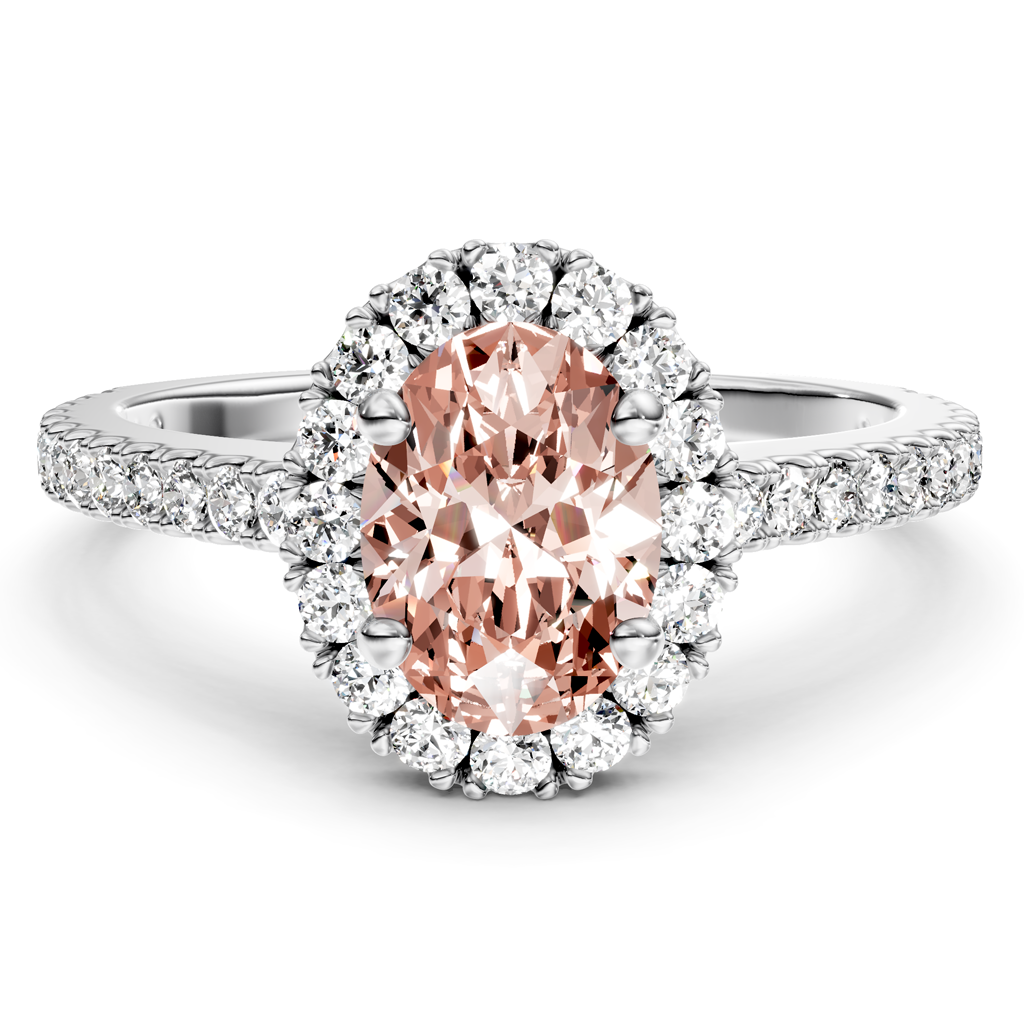 1.37-4.37 CT Oval & Round Cut Fancy Pink Diamonds - Engagement Ring