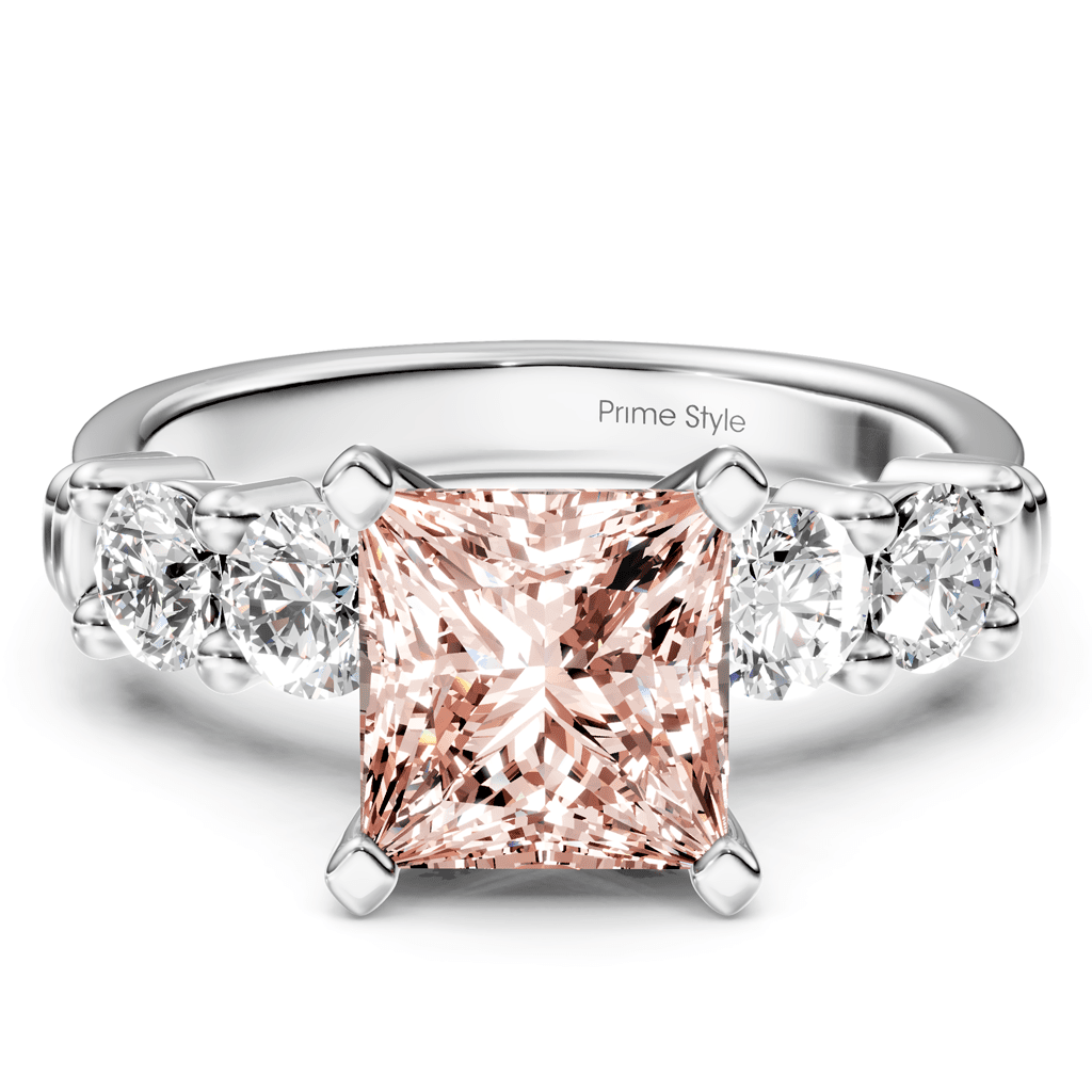 1.60 - 4.60 CT Round Cut Fancy Pink Diamonds - Engagement Ring - Primestyle.com