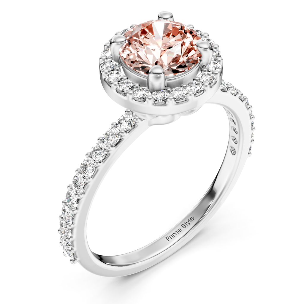 1.40-4.40 CT Round Cut Fancy Pink Diamonds - Engagement Ring