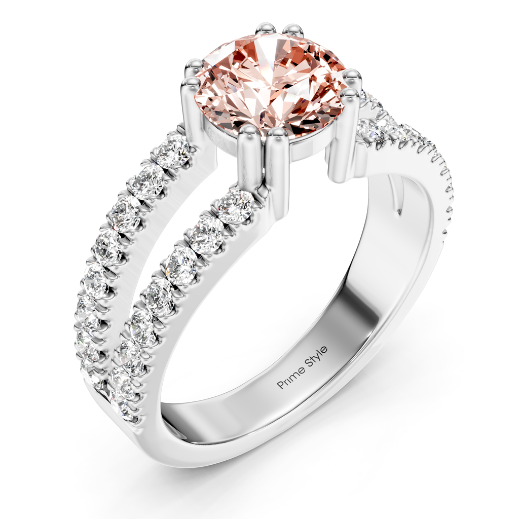 1.70-4.70 CT Round Cut Fancy Pink Diamonds - Engagement Ring