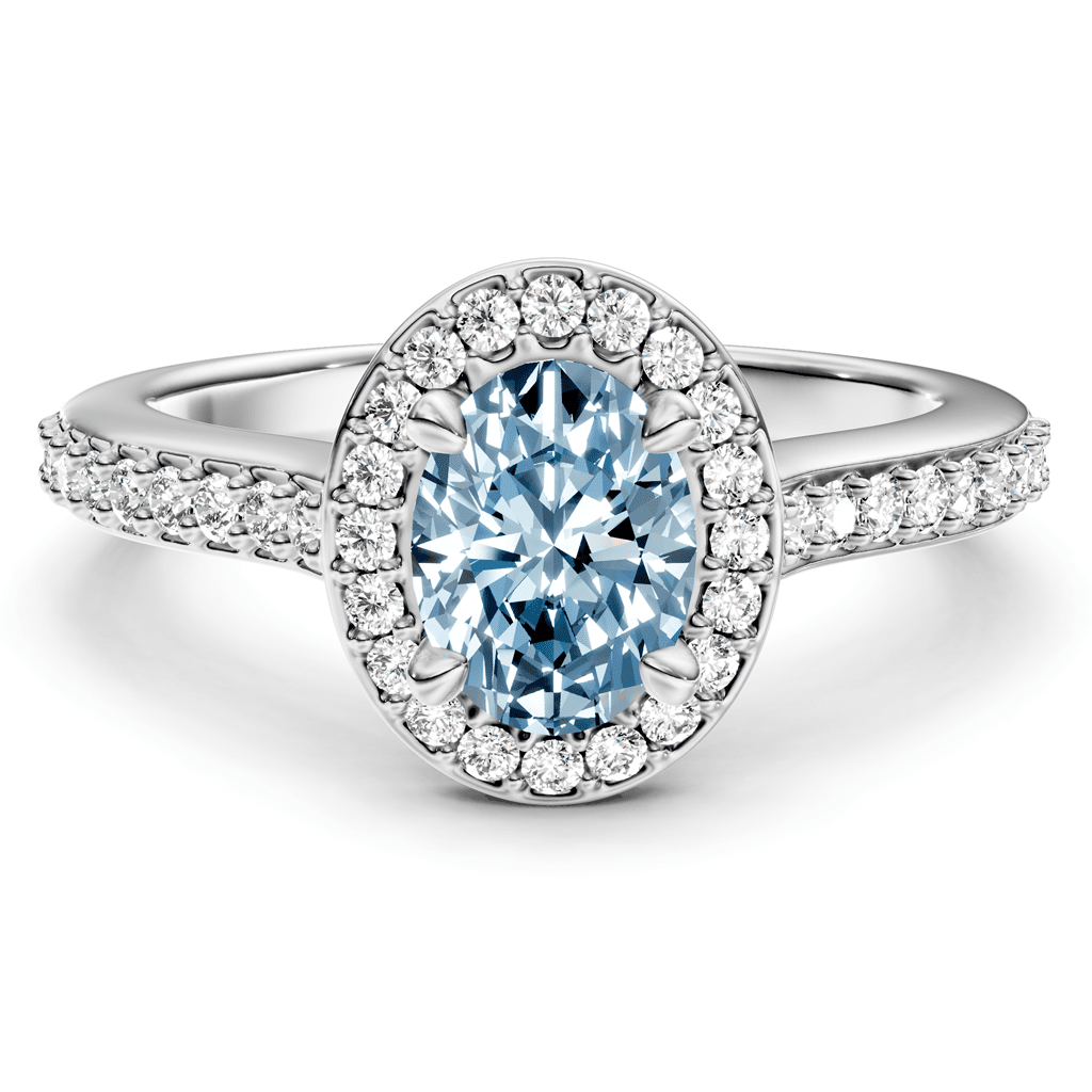 1.30 - 4.30 CT Marquise & Round Cut Fancy Blue Diamonds - Engagement Ring - Primestyle.com