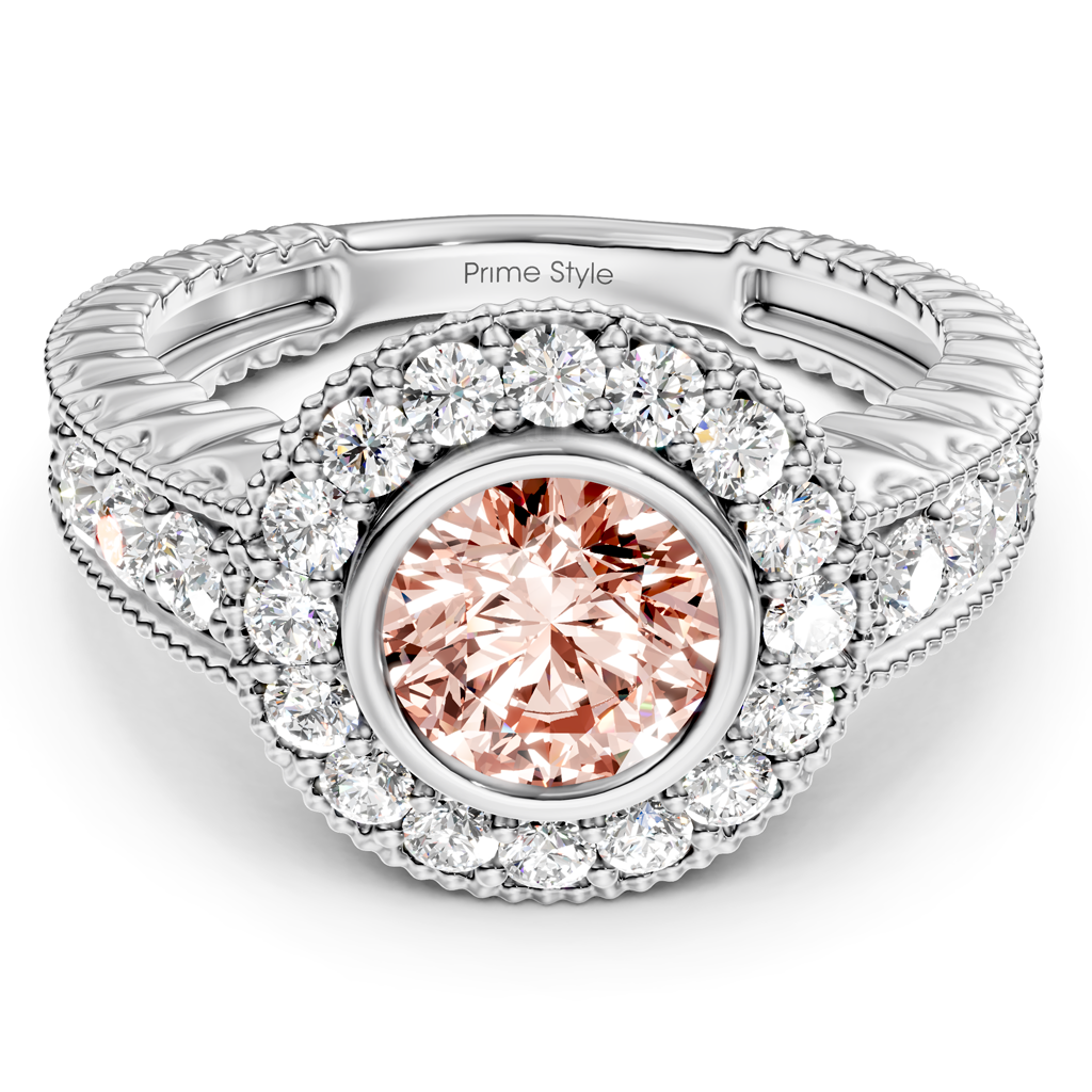 1.50-4.50 CT Round Cut Fancy Pink Diamonds - Engagement Ring