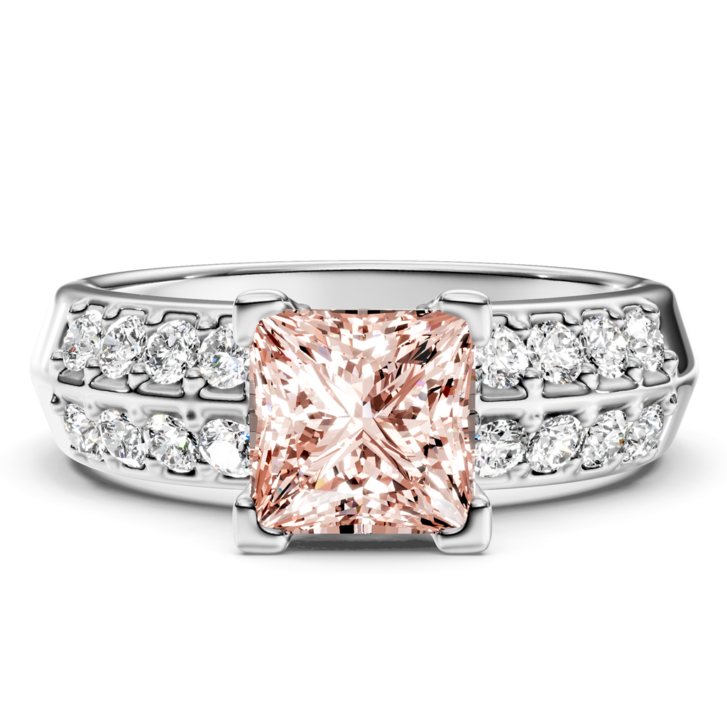 1.35-4.35 CT Round Cut Fancy Pink Diamonds - Engagement Ring
