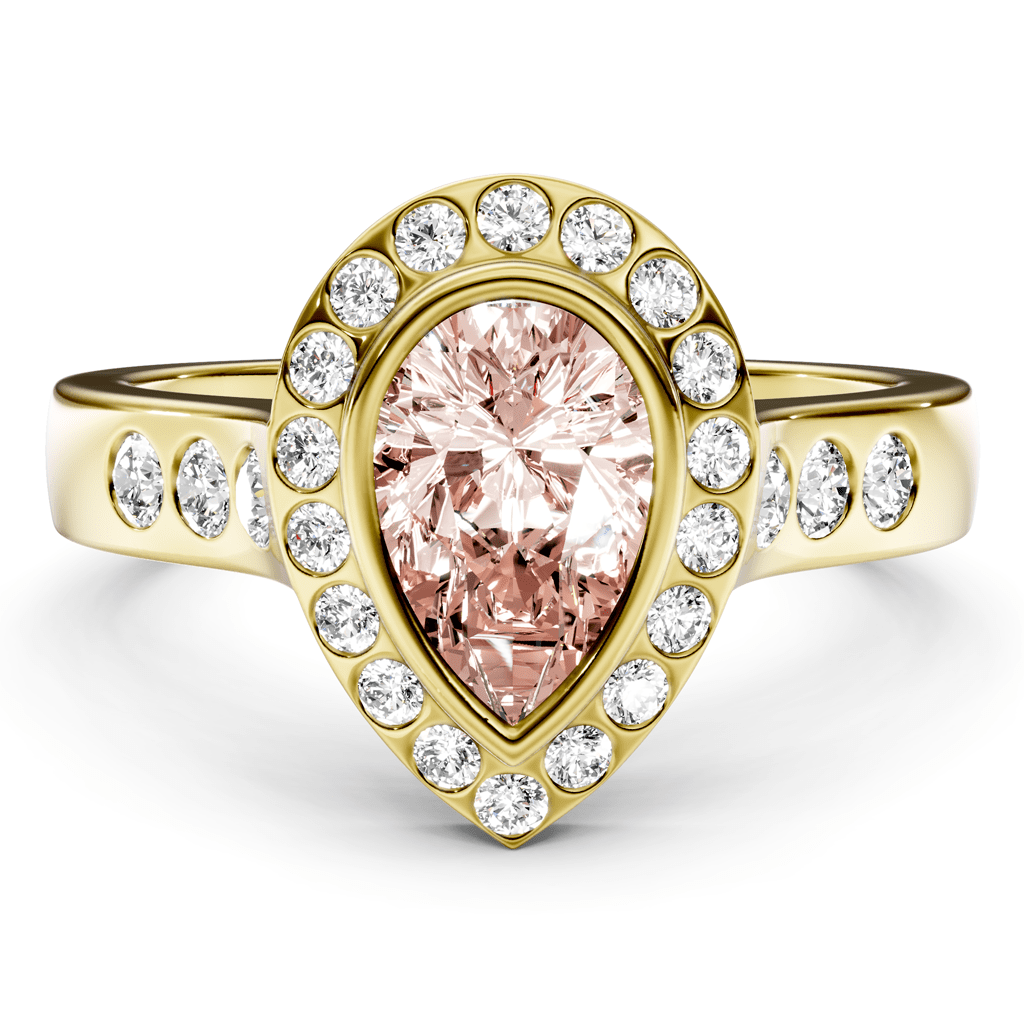 1.38 - 4.38 CT Pear & Round Cut Fancy Pink Diamonds - Engagement Ring - Primestyle.com